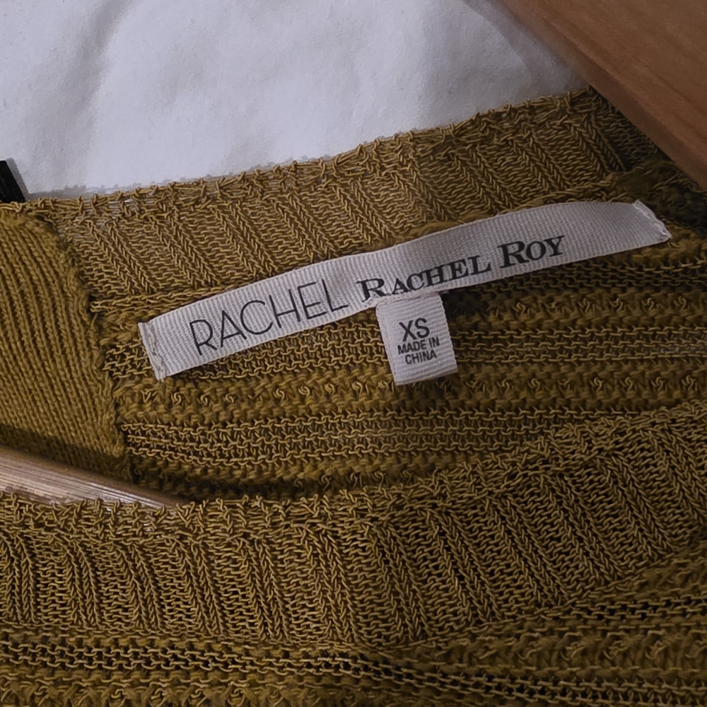 RACHEL Rachel Roy Mustard Back Bow Sweater - Crew Neck